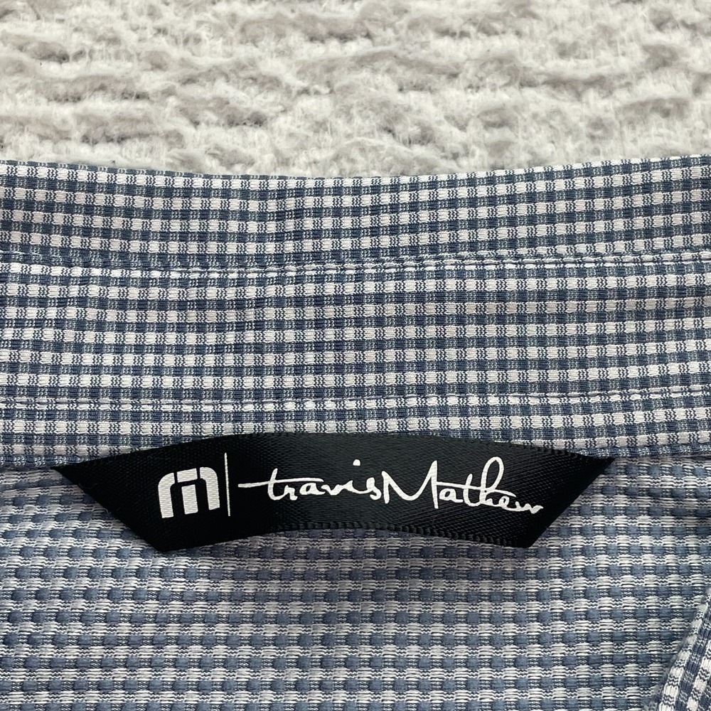 Travis‎ Mathew Polo Shirt Mens Size Large Casual Short Sleeve Checkered - Picture 3 of 8